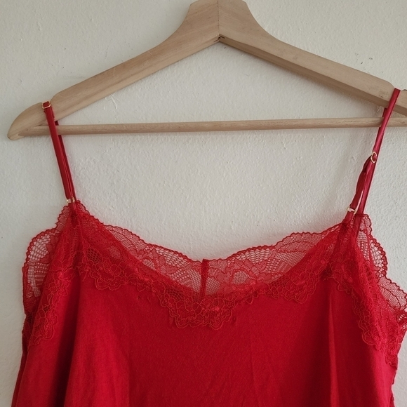 2/$20 Victoria's Secret Red Lace Detail Cami Top - Picture 5 of 6